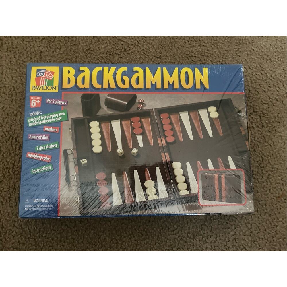 Vintage Pavillion Tournament Backgammon Factory Sealed 1999 NEW